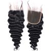 ZBYXPP Chiusura in pizzo per capelli umani, chiusura a onda profonda frontale in pizzo svizzero HD 4X4 per donna(Deep wave,12in-30cm)