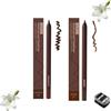 XKrmp 2-in-1 Smudgeproof Eyeliner/Brow Pencil - 24HR Waterproof Sharpening Duo, Crease-Free for Oily Lids, Smudge-Proof Sharpening Pencils for Defined Eyes, No-Touchup Wear (Mixed#11)