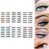 None Brand 36 pairs Eyeshadow Flash Eyeliner Sticker, Makeup Eyeshadow Big Eye Makeup Natural Stickers Eye Makeup Paste- Waterproof & Reusable