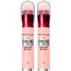 Maybelline New York Correttore Multiuso Instant Anti-Age Cancella Età Colore 05 Rosa Illuminante con Applicatore a Spugnetta - 2 Cosmetici