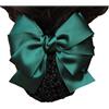 PuLAif Copri chignon da donna, retina for capelli con snood, fermaglio a rete con fiocco, hostess del ristorante, personale della banca, accessori for capelli, fermaglio a molla for retina for snood, verde