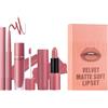 Generic Set di matita per labbra e rossetto, set di rossetto liquido e matita per labbra - Matita per labbra opaca - 3X matita per labbra a lunga durata, set di matite per labbra, rossetto vellutato, colore