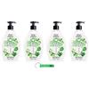 Beni Culinari 4 saponi liquidi Purro Amore Crema di Sapone - Crema di Sapone con latte e aloe vera - Pelle morbida, liscia e vellutata 750 ml + portachiavi Beni Culinari