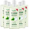Equilibra Tè Verde Ialuronico Dermo Shampoo Purificante per Capelli Normali e Grassi Sapone con Bergamotto Azione Antiossidante - 6 Flaconi da 265ml