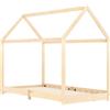 vidaXL Struttura letto per bambini in pino massiccio 90 x 200 cm