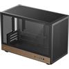 DeepCool CH260 WOOD, Micro Tower, PC, Nero, Legno, Micro ATX, Mini-ITX, ABS (acrilonitrile-butadiene-stirene), SPCC, Vetro temperato, Gaming