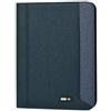 Niji Portablocco Formato A4 con Chiusura Cerniera Tessuto Colore Blu City Time