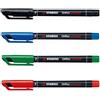 Stabilo OHPen - Pennarello universale a punta fine, confezione da 4, colori assortiti