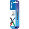 Pilot FriXion Ball - Ricarica per penna cancellabile a 4 colori, punta fine, 0,5 m, confezione da 2, inchiostro nero