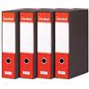 Colourbook Registratore Con Custodia e Meccanismo a Leva, Raccoglitore Archivio Professionale Con Dorso da 8 cm, Confezione da 4 pezzi, Colore Rosso