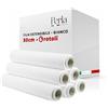 Perla Italia Perla, 6 Rotoli Film Estensibile Imballaggio, Pellicola Bianca per Imballaggio, Bobina 2,4 Kg, Altezza 50 Cm Spessore 23mycron, Rotolo Pellicola Multiuso Extra Resistente per Spedizioni e Trasloco