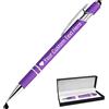 STREADVE Penna Personalizzata con Incisione Logo Nome Penne Personalizzate Penne Personalizzabili Regalo Penna Personalizzabile per Ufficio Laurea Compleanno Donna Uomo Universitari, Viola