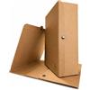 Euro-Cart EURO CART PORTAPROGETTO C/BOTTONE ECO ELITE DORSO 12 CONFEZIONE DA 5 | Raccoglitore Documenti con Cartone 1,1 mm Color Avana, Dorsi da 4 a 15 cm, Formato A4 Archivio Documenti, Chiusura a Bottone