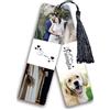 Mr. Gadgets Segnalibro con Nappina Personalizzabile con Foto-Scritta o loghi -15x4cm- (Personalizzato 4 Foto e 2 Scritte -Fronte e Retro-)