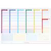 edlui RAINBOW - Planner settimanale 42x30 - agenda planner da tavolo SENZA DATA - legatura in basso