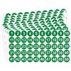 veyaltedl Etichette Numeri Adesivi Cerchi Verde,500PCS Etichette Consecutive 1-50 Adesivi Rotondi Con Numeri 2.5cm Impermeabile,Per Inventario Smistamento Organizzazione Scatole Di Stoccaggio Ufficio Casa