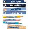 melu kids® Etichette Adesive Personalizzate per Scuola (75, Navy) | Adesivi Personalizzabili per Penne, Matite e Cancelleria, Resistenti all'Acqua e Lavastoviglie, Etichette Adesive Scuola Nome