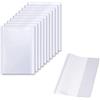 Tlynsnil Copertine Libri Scolastici Trasparenti 10 pezzi, Autoadesive da Copertina Libri Regolabile per Notebook,Scuola,Casa,Ufficio Copertina Libri Regolabile Trasparenti (19 * 26cm)