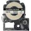 vhbw cassetta nastro compatibile con Epson LabelWorks LW-1000P, LW-600P, LW-700, LW-500, LW-300, LW-400 etichettatrice 12 mm nero su bianco