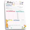 BBRGIRL Diario per neonato o bambino, essenziale per l'asilo nido per neonati con programma giornaliero di alimentazione, sonnellini, attività di monitoraggio del cambio del pannolino, forniture per baby