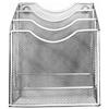 Memotak Porta Riviste a 3 comparti metallo Silver da muro o da scrivania