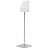 SmartyStore Espositore Portadepliant porta cataloghi da terra a Piantana con 1 Tasca in plexiglass per stampati A4, montante in Alluminio e base ultra sottile antinciampo in metallo per una migliore stabilità