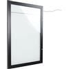 Danieli - Bacheca da Esterno Luminosa - Porta menu con Serratura e Coppia di Chiavi - Facile Fissaggio a Parete - Fondo in Acciaio Magnetico e Scrivibile (4xA4 con LED)