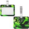 KHiry Porta badge scorrevole per badge da ufficio con finestra trasparente 3D serpente custodia protettiva orizzontale in plastica per carte di credito custodia rigida per patenti di guida pass 11994