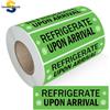 SMARSTICKER Adesivi refrigerati all'arrivo 2,5 x 7,6 cm, con scritta Keep Refrigerated Food Packaging Warning Shipping Labels Keep Cold Food Service, adesivi per farmacie e farmacie (verde)