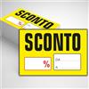 Mr Pubblicità Cartellini Segnaprezzi, 100 Pezzi, 8,5x5,5 cm o 10x15 cm, Cartoncino Lucido 350 g, prezzi Saldi sconti (SCONTO GIALLO, 10X15 cm)