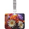 NSDdefAWCGT Porta badge orizzontale, grande, 10,2 x 7,6 cm, con bellissimo fiore scorrevole, per ufficio, infermiera, donne