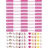 Corredino Neonato 50 Etichette Adesive Personalizzate per Bambini con nome - Impermeabili per Oggetti Scolastici, Bottiglie, Matite, Penne - Ideali per Scuola e Asilo (Nomi Femminili A-E, Aurora)
