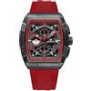 NAVIFORCE Orologio cronografo impermeabile sportivo da uomo, con data automatica, orologi da polso al quarzo per donna, cinturino in silicone colorato, Rosso, Cinturino