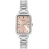 Casio LTP-V009D-4E - Orologio da donna rettangolare in acciaio inossidabile con quadrante rosa, oro, movimento al quarzo, Oro, Movimento al quarzo