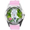 TAPORT® Orologio rotondo in pelle rosa per gli appassionati di cavalli E3, rosa, Cinturino