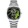 Gosasa Orologi da corsa da uomo, ruotabili, con mozzo ruota, in acciaio inox, impermeabili, in acciaio inox