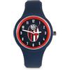PRESTIGE & DELUXE Orologio da polso unisex Lowell one Kid Blu Unisex Bologna Cinturino Blu - Quadrante 34 mm bianco Blu + portachiave calcio