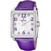 Festina Orologio Donna Analogico Cinturino in Pelle Viola - Quarzo - Vetro minerale alta resistenza - Impermeabile 5 ATM - Elegante, classico e vintage - Special Prices F16571/5