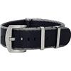 masar 20mm Premium XXL NATO Grigio Nero - Cinturini per orologi, cinturini, bracciali per uomo - Universale 20 mm