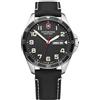 Victorinox Field Watch Orologio da uomo analogico al quarzo con cinturino in pelle V241846, cinturino nero, nero, Cinghia