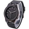 LMWOOD Orologio personalizzato per uomo analogico al quarzo inciso orologio casual in legno personalizzato Groomsmen Watch per lui, Ebano05, cinturino