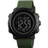 SKMEI Orologio sportivo digitale da uomo, impermeabile fino a 50 m, a LED, militare, multifunzione, cronometro, conto alla rovescia, data e allarme automatico