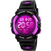 Dayllon Orologio digitale per bambini, per sport all'aria aperta, impermeabile fino a 50 m, per ragazze, sveglia, 12/24 ore, cronometro, calendario, per bambini dai 3 ai 15 anni, regalo per bambini