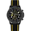 SHENGKE SINOBI Orologi sportivi Cronografo da uomo con calendario Data Resistenti all'acqua Orologio facile da leggere (Black-Yellow)