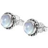 Generico Labradorite Stud Post Earrings in 925 Sterling Silver Handmade Twisted Wire Gemstone Earring