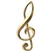 Handmade Chiave di Violino : Spilla da giacca in Oro Giallo 18 Kt (750 millesimi) - Sol - Musica - Musicista - Note Musicali
