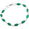 Kanika Jewelry Trove AAA Quality Marquise Shape Green Onyx Gemstone Bracelet - 925 Sterling Silver Women Christmas Bracelet, Braccialetti d'argento per regalo delle donne