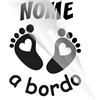 Generic Adesivo Bimbo/a a Bordo Personalizzato con il Nome che Desideri - Baby on board, bebè a bordo, bambino adesivo macchina