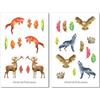 Jellyfish Stickers Set di adesivi Animali della foresta acquerellati | Adesivo colorato | Adesivo per il diario | Adesivo animali | Adesivo acquerello | Adesivo foresta