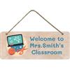 Generico Cartello personalizzato per aula | Design geometrico contemporaneo | Perfetto per insegnanti di scuola materna, primaria e secondaria